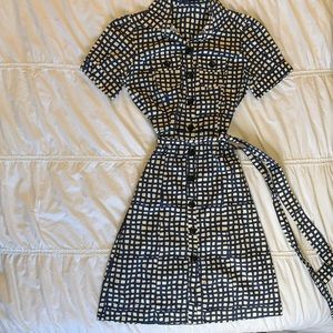 The Limited Navy Blue Button-Down Dress